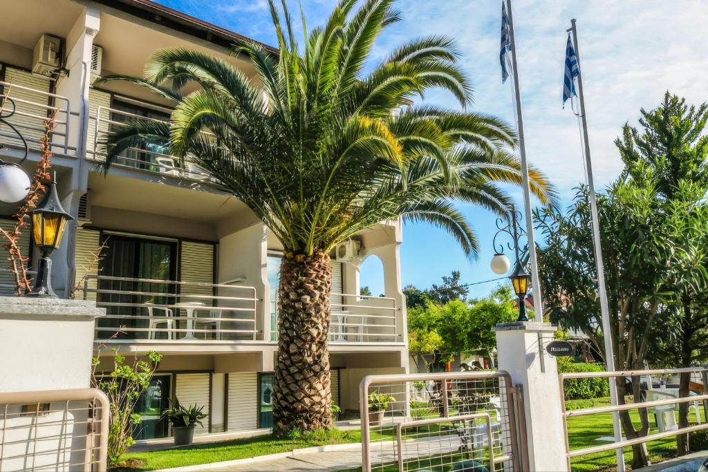 Greek seaside hotel view